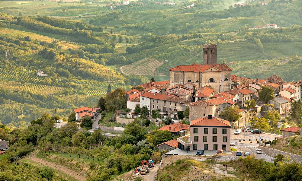 Goriška Brda medieval village of Šmartno surrounded by vineyards