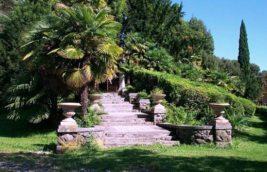 Stone staircase in the park of Palazzo Coronini