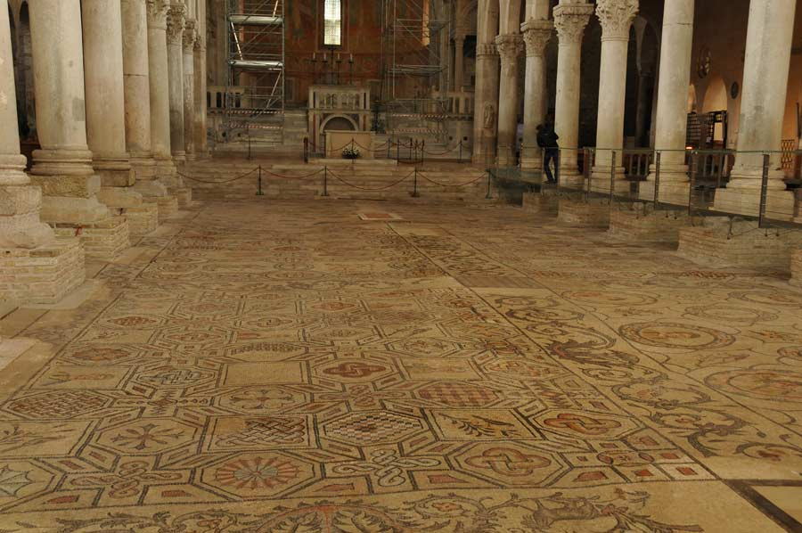 Basilica floor mosaics in Aquileia
