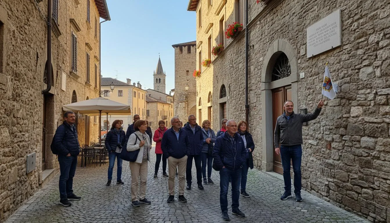 Guided walking tour through historic Gorizia streets with a local guide
