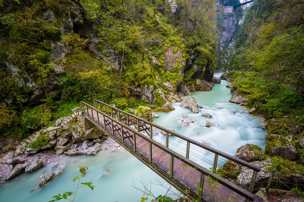 Walkways through the Tolmin Gorges
