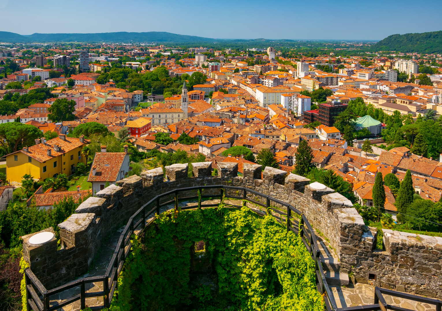 A panoramic view of Gorizia from the castle