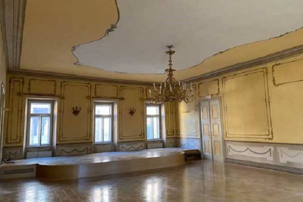 The interior performance hall at Palazzo de Grazia