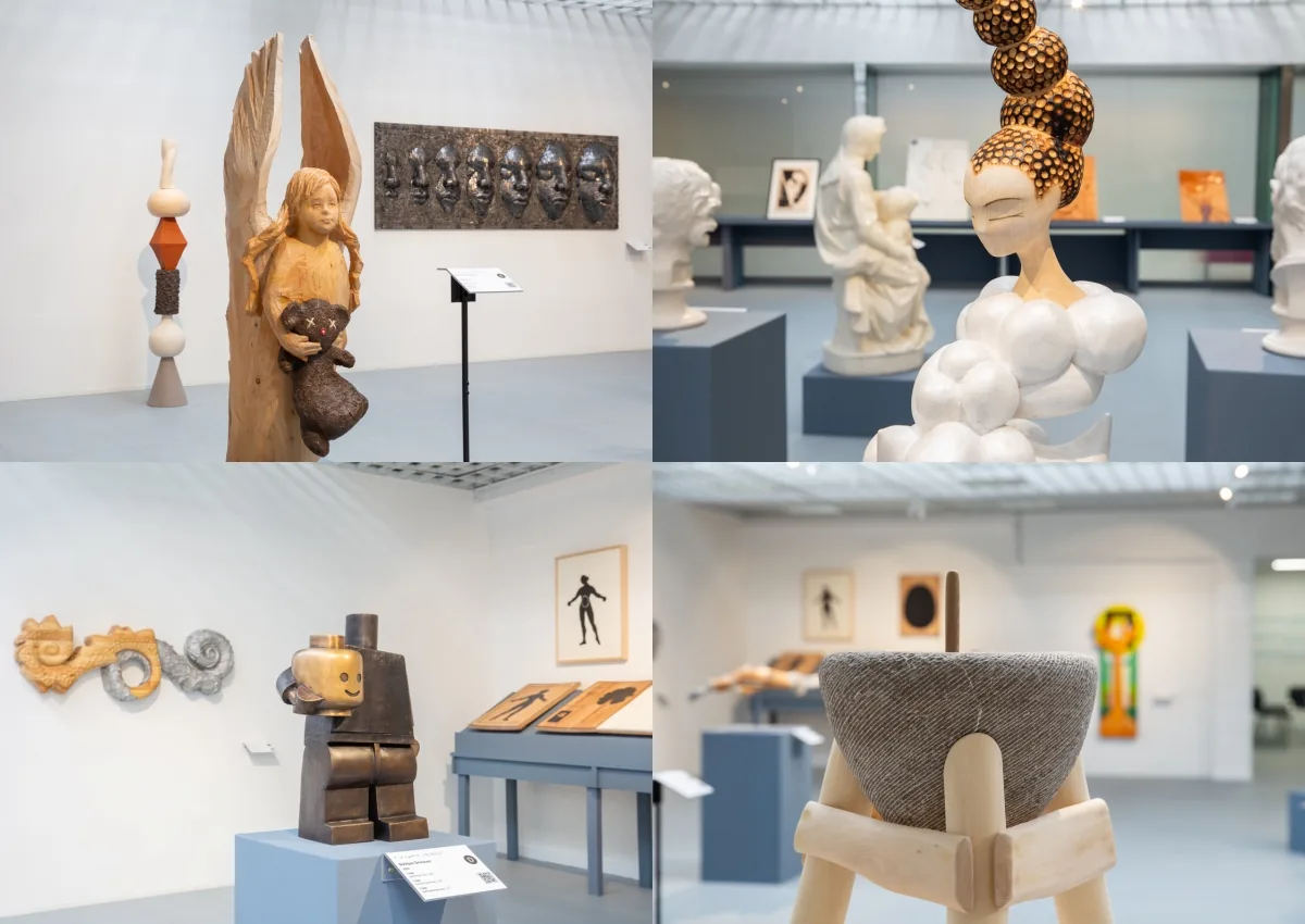 Collage of artworks from the Tactile Gallery
