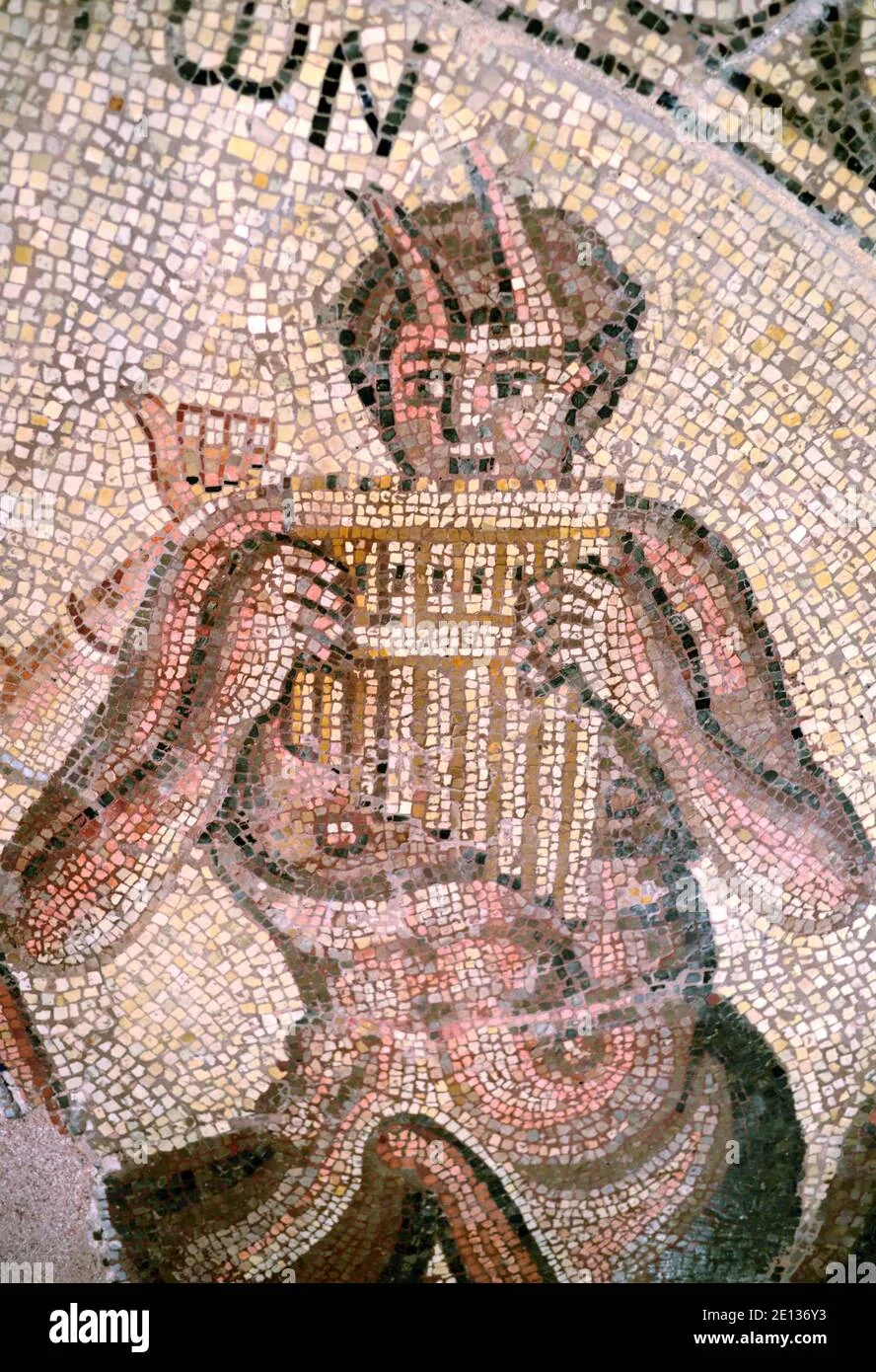 Pan playing panpipes — Roman mosaic