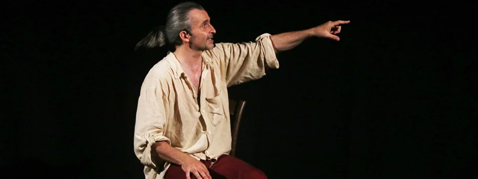 Andrea Lugli performing on stage