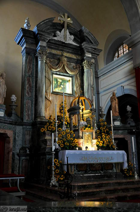 Main altar of Sveta Gora Basilica with the miraculous image