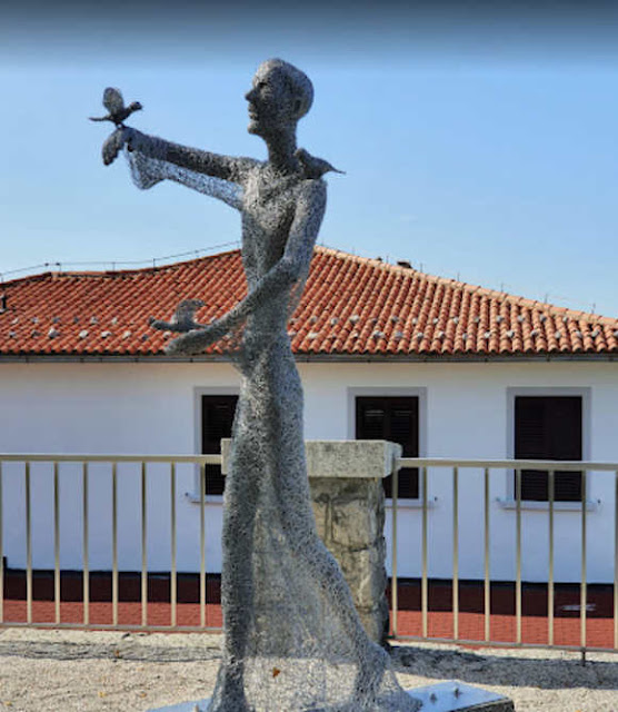 Statue of Urška Ferligoj at Sveta Gora