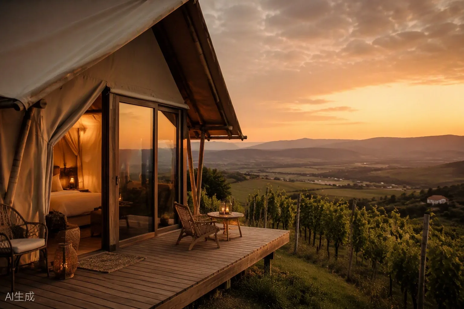 Vineyard glamping