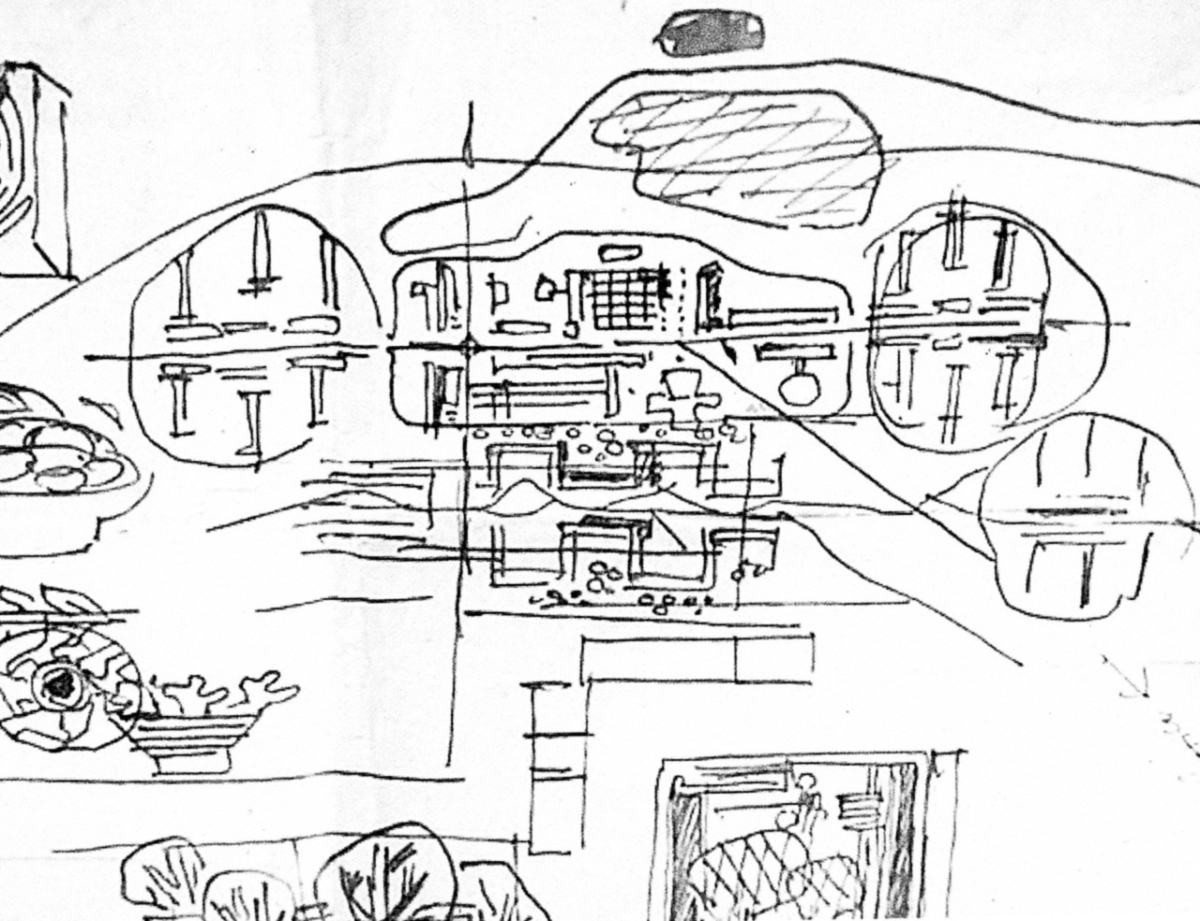 Edvard Ravnikar's urban planning sketch