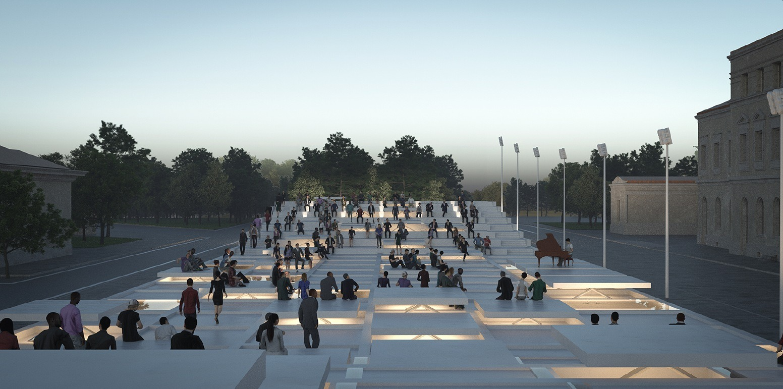 Visualisation of the renovated square